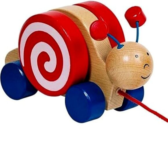 Goki Other - NWT Goki Toys Wooden Pull Along Snail